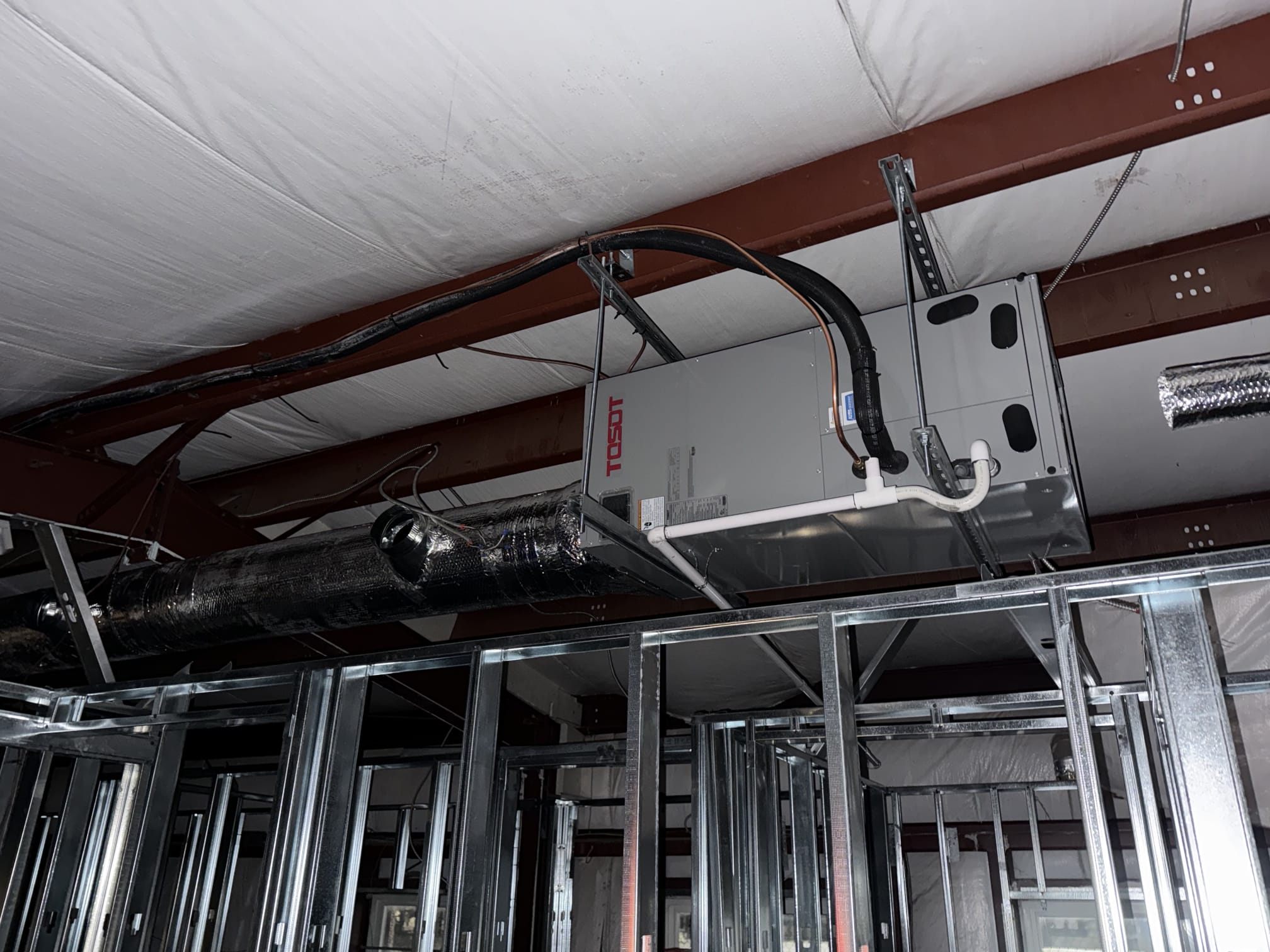 Commercial air handler installation